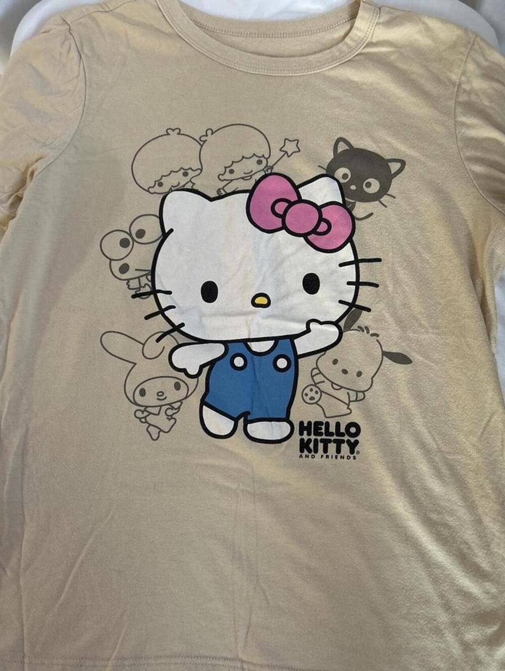 Sanrio Women's Cream and Multi Tshirt